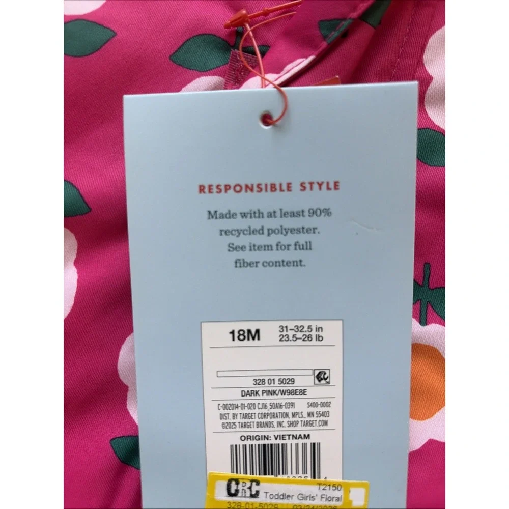 Cat & Jack Toddler Girls 18 Months Snow Suit Pink 3-in-1 Jacket Snow winter Bib